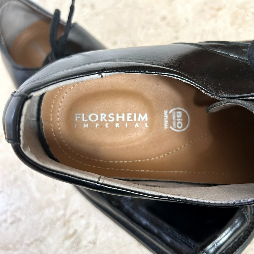 Florsheim Imperial Mens Dress Shoes 11 M Black Leather Square Toe Bio Comfort - Picture 6 of 8
